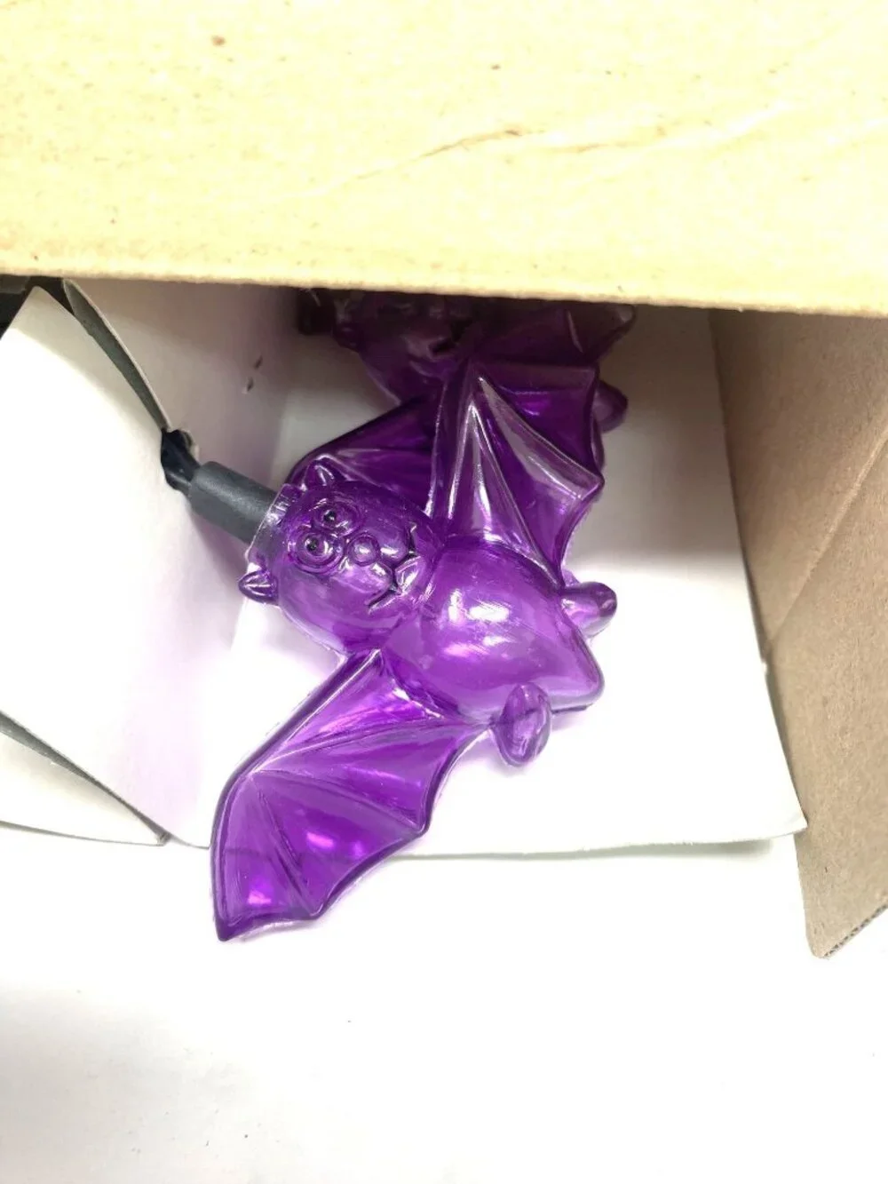 Vintage Target Halloween 10 Novelty Light Flickering Purple Bats Decor 8-10 Ft
